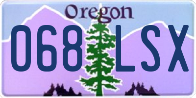 OR license plate 068LSX