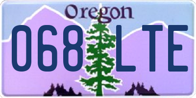 OR license plate 068LTE