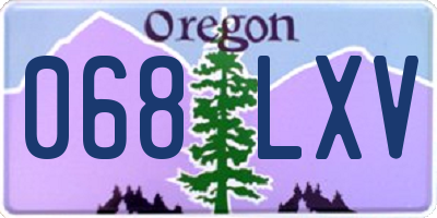OR license plate 068LXV