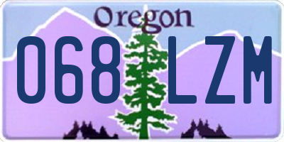 OR license plate 068LZM