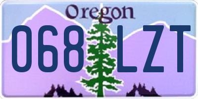 OR license plate 068LZT