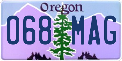 OR license plate 068MAG