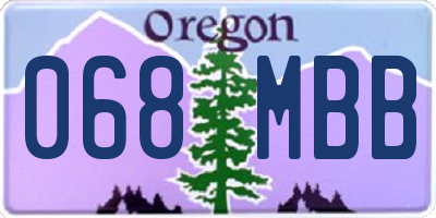 OR license plate 068MBB