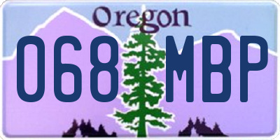 OR license plate 068MBP