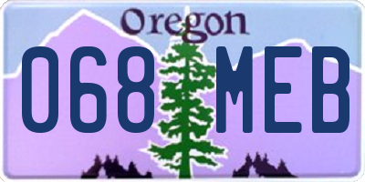 OR license plate 068MEB