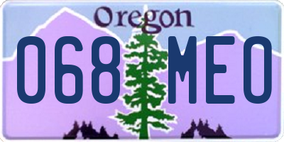 OR license plate 068MEO
