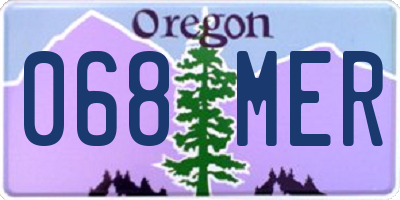 OR license plate 068MER