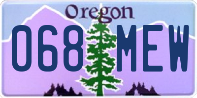 OR license plate 068MEW