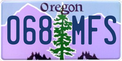 OR license plate 068MFS