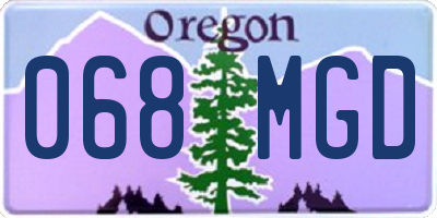 OR license plate 068MGD