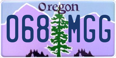 OR license plate 068MGG