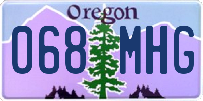 OR license plate 068MHG
