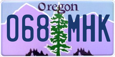 OR license plate 068MHK