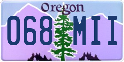 OR license plate 068MII