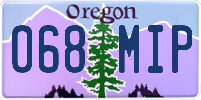 OR license plate 068MIP