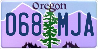 OR license plate 068MJA