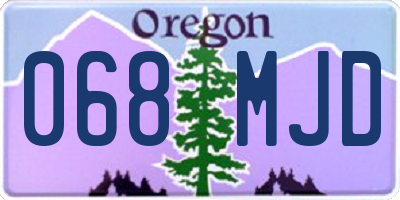 OR license plate 068MJD