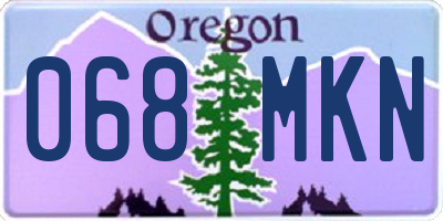 OR license plate 068MKN
