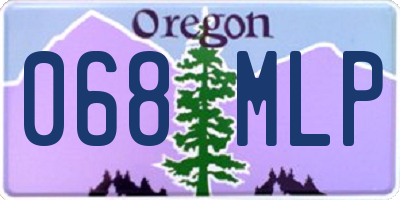 OR license plate 068MLP