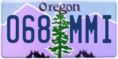 OR license plate 068MMI