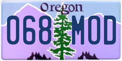 OR license plate 068MOD