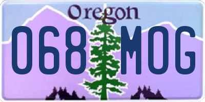 OR license plate 068MOG