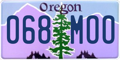 OR license plate 068MOO