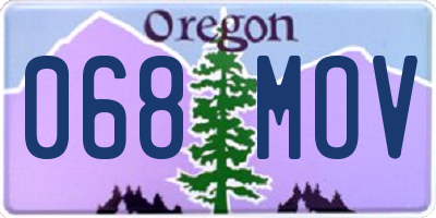 OR license plate 068MOV