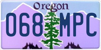 OR license plate 068MPC