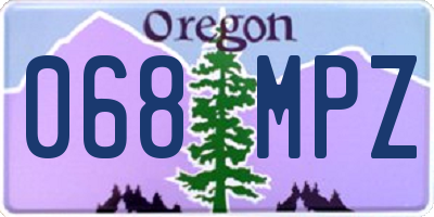 OR license plate 068MPZ