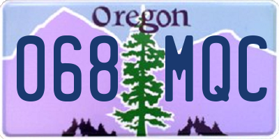 OR license plate 068MQC