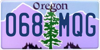 OR license plate 068MQG