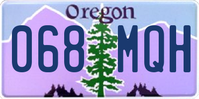 OR license plate 068MQH
