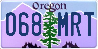 OR license plate 068MRT