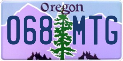 OR license plate 068MTG