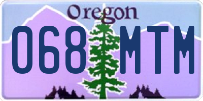 OR license plate 068MTM