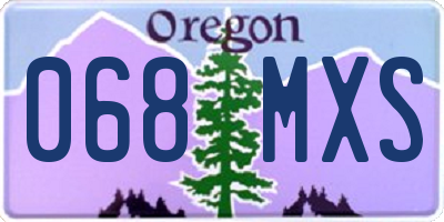 OR license plate 068MXS