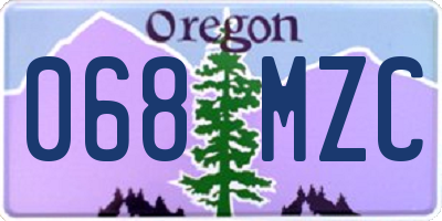 OR license plate 068MZC
