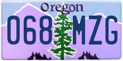 OR license plate 068MZG