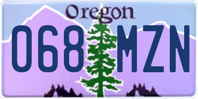 OR license plate 068MZN