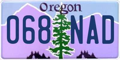 OR license plate 068NAD