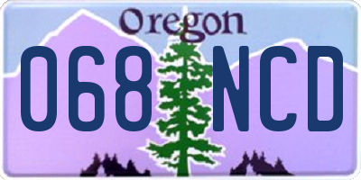 OR license plate 068NCD