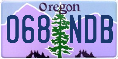 OR license plate 068NDB