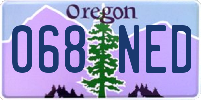 OR license plate 068NED