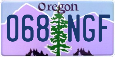 OR license plate 068NGF