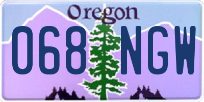 OR license plate 068NGW