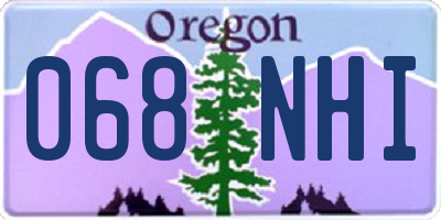 OR license plate 068NHI