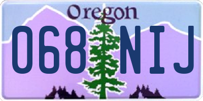OR license plate 068NIJ