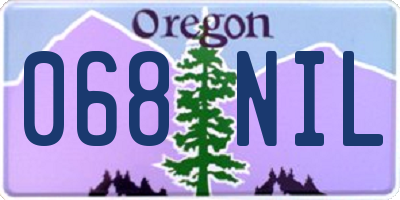 OR license plate 068NIL