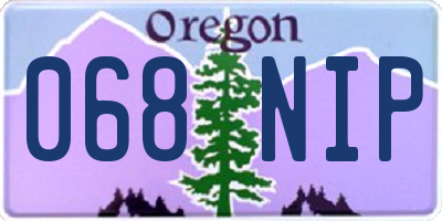 OR license plate 068NIP